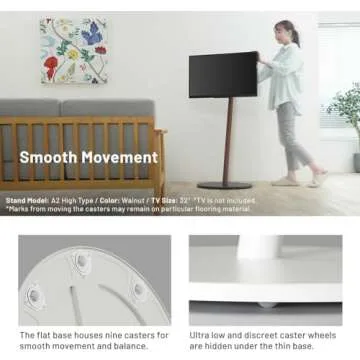 WALL A2 High Type Universal Rolling TV Stand 24-55 Inch