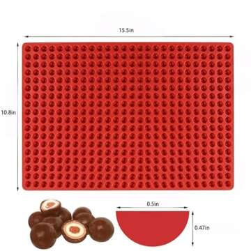 NIKKIER 468-Cavity Mini Round Silicone Mold,Chocolate Drops Molds,Dog Treats Baking,Semi Sphere Gumm...