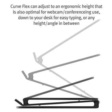 Twelve South Curve Flex | Ergonomic Height & Angle Adjustable Aluminum Laptop/MacBook Stand/Riser, f...