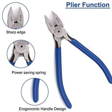 YEGOOD Diagonal Cutting Pliers - Durable 5 Inch Side Cutter for DIY Projects