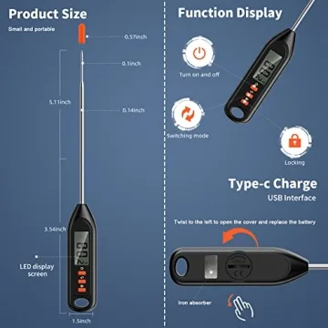 Infrared Food Thermometer Gun for Perfect Cooking