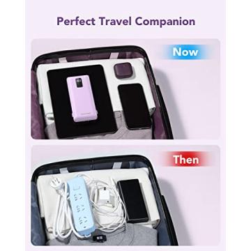 Charmast 10000mAh Portable Charger Built-in Cables Wall Plug