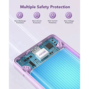 Charmast 10000mAh Portable Charger Built-in Cables Wall Plug