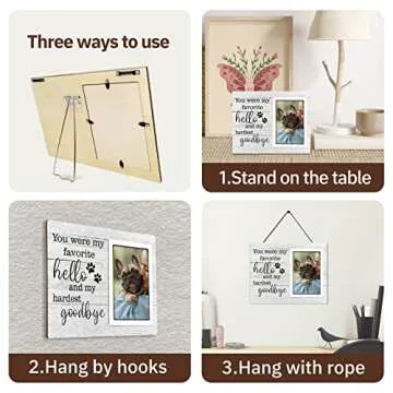 SteadStyle Dog Memorial Gifts for Loss of Dog, Pet Memorial Gifts, Sympathy Gifts for Loss of Dog, Pet Remembrance Gift, Dog Picture Frame, Pet Memorial Gifts Fit 4x6 in Photo