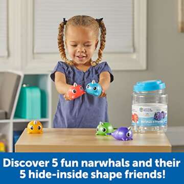 Learning Resources Snap-n-Learn Narwhals & Friends, Baby Toddler Toys, Preschool Learning Activities...
