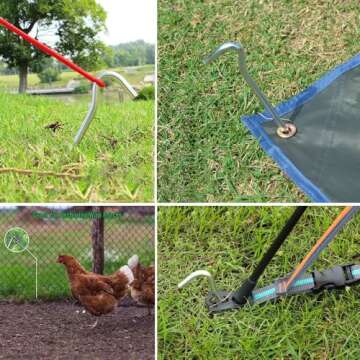 OK5STAR Heavy Duty 9 Inch Tent Stakes | 25 Pack Camping Gear