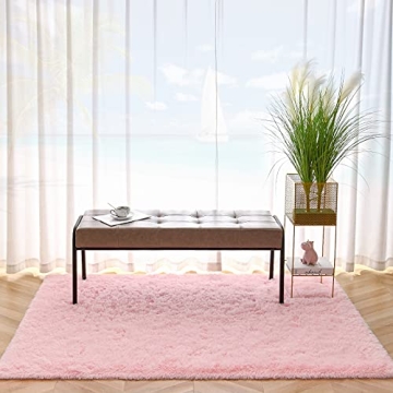 Kimicole Baby Pink Soft Area Rug for Home Decor
