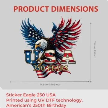 USA 250th Anniversary Car Decals - Vinyl Bumper Stickers