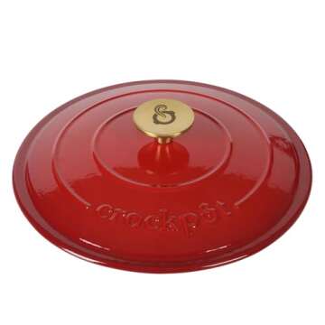 Crock-Pot Artisan Oval Cast Iron Dutch Oven for Cooking