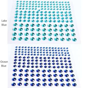 Housuner 2580 pcs Rhinestone Stickers in 15 Colors & 3 Sizes, 15 Sheets DIY Self Adhesive Colorful Gem Rhinestone Embellishment Stickers Sheet Fits for Crafts, Body, Nails, etc. (Multi-Color)