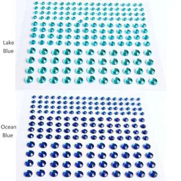 Housuner 2580 pcs Rhinestone Stickers in 15 Colors & 3 Sizes, 15 Sheets DIY Self Adhesive Colorful Gem Rhinestone Embellishment Stickers Sheet Fits for Crafts, Body, Nails, etc. (Multi-Color)