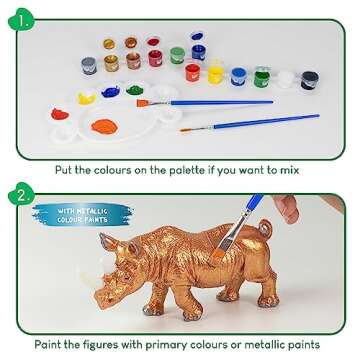 BONNYCO Animal Toys Painting Kit for Kids Ages 3-12
