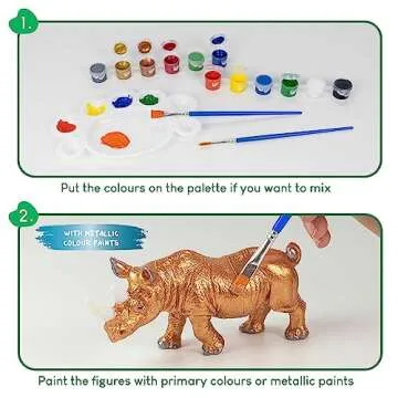 BONNYCO Animal Toys Painting Kit for Kids Ages 3-12
