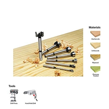 Freud PB-107B 7Pc Forstner Bit Set for Woodworking