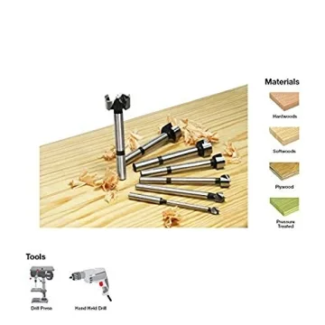 Freud PB-107B 7Pc Forstner Bit Set for Woodworking