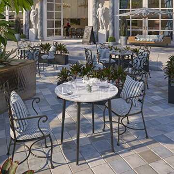 Wisfor Sintered Stone Dining Table: 32" Round Reception Table Modern Coffee Table Marble Table with ...