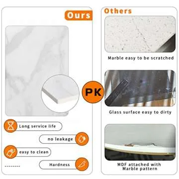 Wisfor Sintered Stone Dining Table: 32" Round Reception Table Modern Coffee Table Marble Table with Metal Legs for Kitchen Living Room Office Patio Seaside (White)