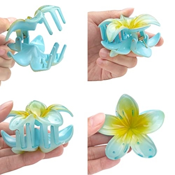 Hawaiian Flower Hair Clips - 7 Piece Set for Women