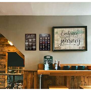 ERLOOD Coffee Menu Know Your Coffee Tin Sign Wall Retro Metal Bar Pub Poster Metal 12 X 8