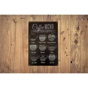 Charming ERLOOD Coffee Menu Tin Sign for Your Kitchen