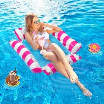 3 Pack Inflatable Pool Floats for Adults: 4-in-1 Rafts