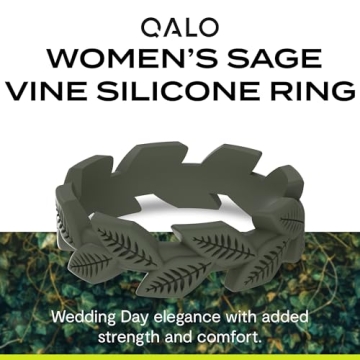 QALO Women's Sage Vine Silicone Ring - Stylish & Durable