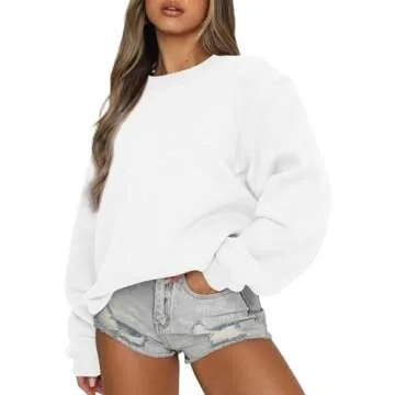 EFAN Women's Cozy Oversized Crewneck Sweatshirt 2025