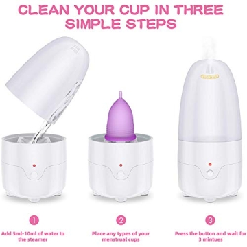 Fliurich Menstrual Cup Kit - Portable Sterilizer & Cups
