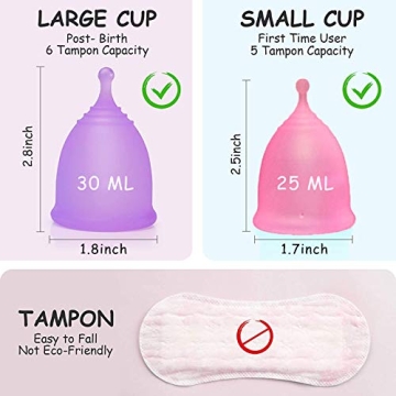 Fliurich Menstrual Cup Kit - Portable Sterilizer & Cups