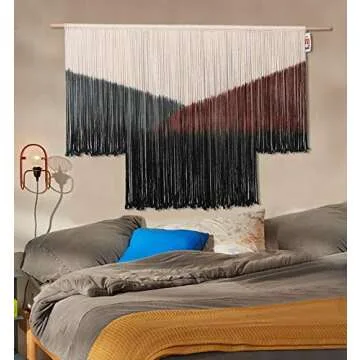 Large Bohemian Macrame Wall Hanging Tapestry 59"x35"