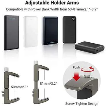 SmallRig Power Bank Clamp Mount - Expandable Design for Cameras