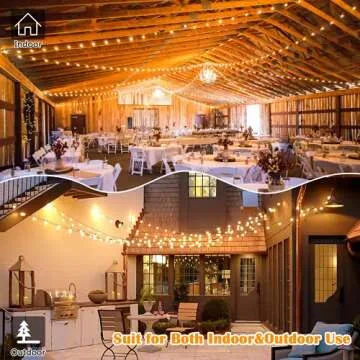 Brightever LED Outdoor String Lights 100FT Patio Lights with 52 Shatterproof G40 Edison Bulbs, Waterproof Outside Hanging Lights for Porch, Deck, Garden, Backyard, Balcony, 2700K Dimmable