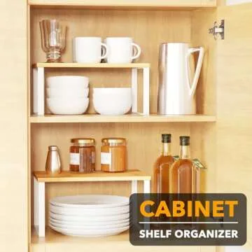 SpaceAid Kitchen Shelf Organizers for Stylish Storage