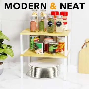 SpaceAid Kitchen Shelf Organizers for Stylish Storage