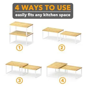 SpaceAid Kitchen Shelf Organizers for Stylish Storage