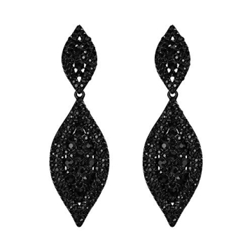 Flyonce Rhinestone Crystal Wedding Earrings - Elegant & Comfortable