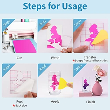 HTVRONT Color Changing Vinyl for Crafters - 8 Pack