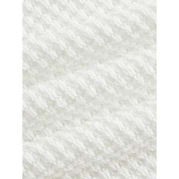 Verdusa Women's Casual Sleeveless Tie Backless Cut Out V Neck Bodycon Halter Mini Beach Boho Dress White S