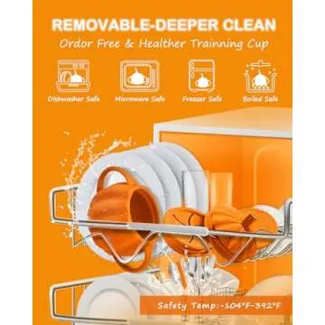 BRVTOT Silicone Baby Straw Cup Spill Proof, Replaceable Tops for Toddler Snack Cup, BPA Free Toddler Sippy Cup with Straw & Snack Containers Lid, Training Cup for Baby 6+ Month