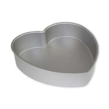 PME Professional Aluminum Heart Cake Pan, 6 x 3-Inch, Silver