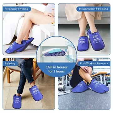 Hilph Foot Ice Pack Slippers for Pain Relief and Comfort