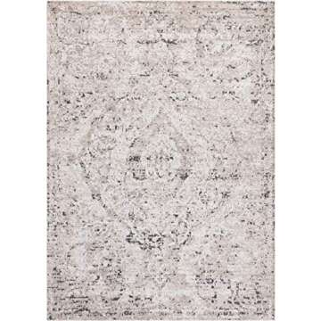 Rugs.com Oregon Collection Rug – 7' x 10' Beige Low-Pile Rug Perfect for Living Rooms, Large Dining Rooms, Open Floorplans