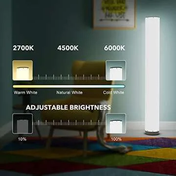 Smart App Floor Lamp with Color Changing Mood Lighting