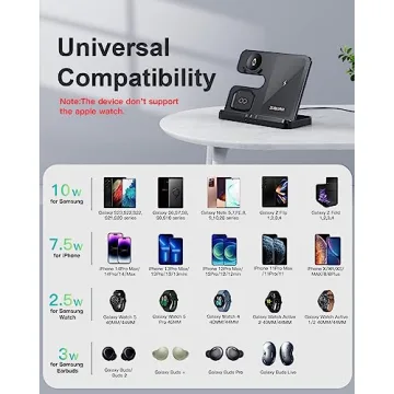 ZUBARR 3 in 1 Wireless Charger for Samsung Devices