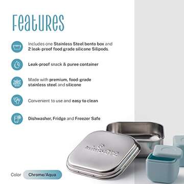 Miniware GrowBento Box with 2 Silipods for Kids