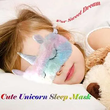 Kids Sleep Masks - 2 Pack Unicorn Eye Masks for Princesses