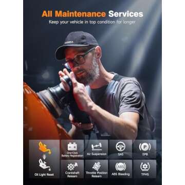 FOXWELL NT510 Elite Scan Tool fit for BMW Scanner Full Diagnostic Tool OBD2 Scanner, All System Bi-Directional Control Code Reader with All Reset Services, Battery Registration Tool fit for BMW Mini