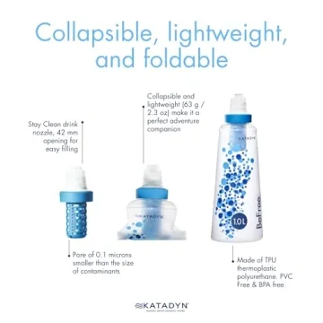 Katadyn BeFree 1.0L Fast Flow Water Filter for Adventures