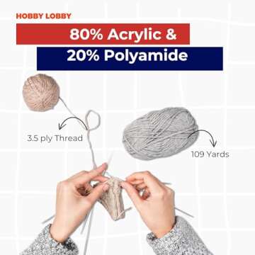 Baby Bee 5 - Bulky Yarn for Crocheting & Knitting – Soft Yarn Skein – 109 Yards of Acrylic & Polyamide Yarn for Crocheting Blankets, Hats, & More – Craft Supplies for Handcrafting, Angel