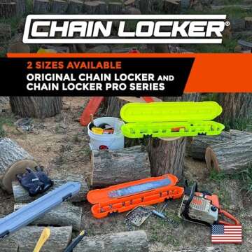 Chain Locker Portable Saw Storage Case - Universal Up to 20 Inch Blades, Original Single Row Design,...